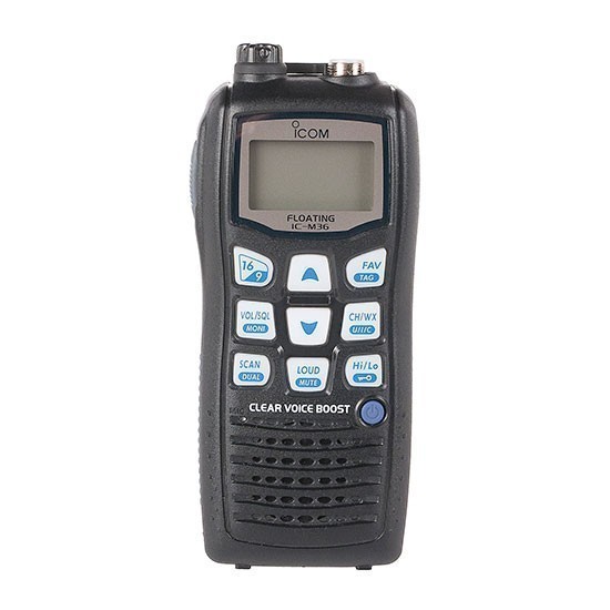 ICOM M36 01 Radio, Battery, and Charger