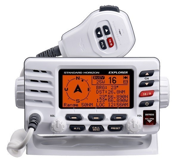 Standard Horizon GX1600 Explorer VHF Radio with DSC, Scan - White