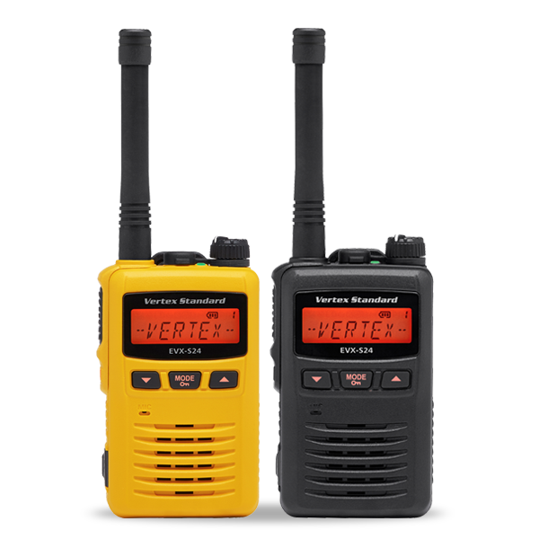 Motorola/Vertex Standard eVerge EVX-S24 UHF 403-470Mhz Yellow Portable Radio W/Stubby Antenna