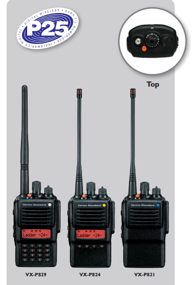 Vertex Standard VX-P824-G6-5 PKG-1 FNB-V87LI UHF Portable Radio